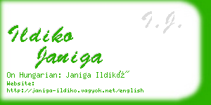 ildiko janiga business card